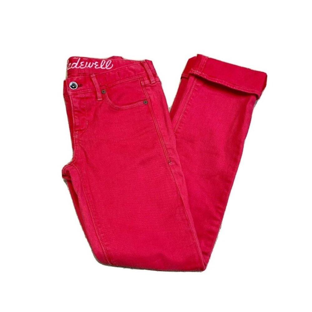 madewell Rail Straight Mid rise jeans Light wash rep pink Sz 26 cotton pockets - Picture 2 of 11